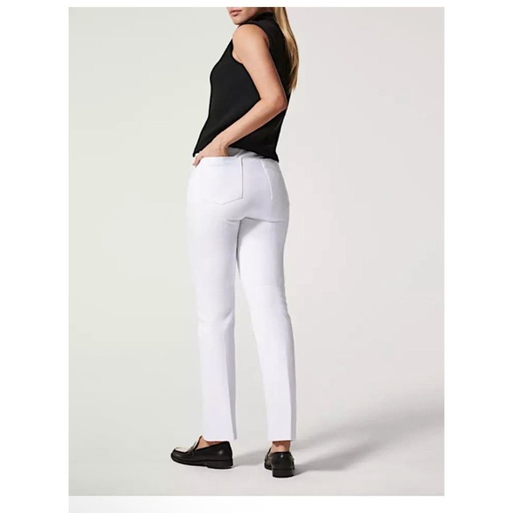 Spanx Women’s On-the-Go Kick Flare Pull On Pant White Stretch XL Tall NWT $148 - Picture 3 of 16